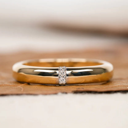 Dainty Bubble Ring Minimalist Line Dome Promise Ring