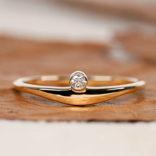 Tiny Single diamond Ring