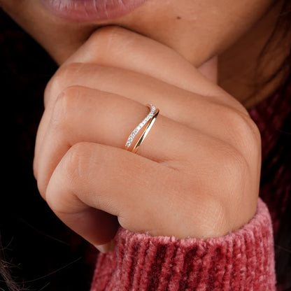 Celestial Double Band Ring: Ethereal Diamond Rings