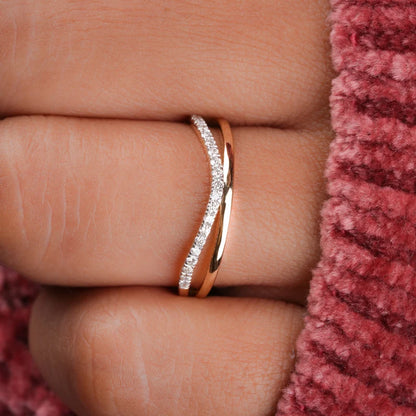 Celestial Double Band Ring: Ethereal Diamond Rings