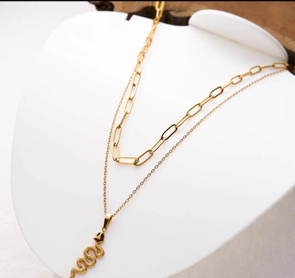 Snake Gold Plated Necklace