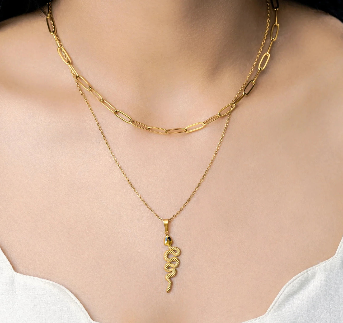 Snake Gold Plated Necklace